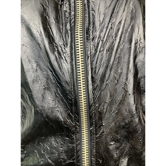 L Vintage lip Service Distress Black Tank Mesh Panel Buckle Shoulders Goth Biker - Picture 2 of 7